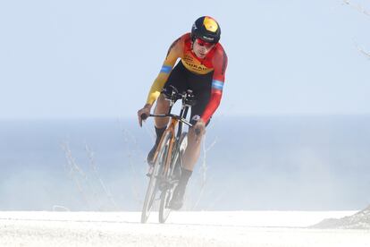 Landa, en la contrarreloj de la última Vuelta a Andalucía, en febrero pasado.