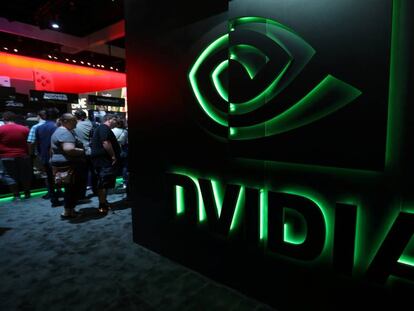 Instalación de Nvidia durante la expo E3, en Los Ángeles, en 2017.