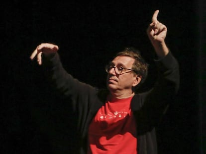 El músico John Zorn, durante el concierto en San Sebastián.