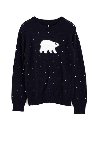 Tricot con estampado de oso polar de Oysho (c.p.v.)