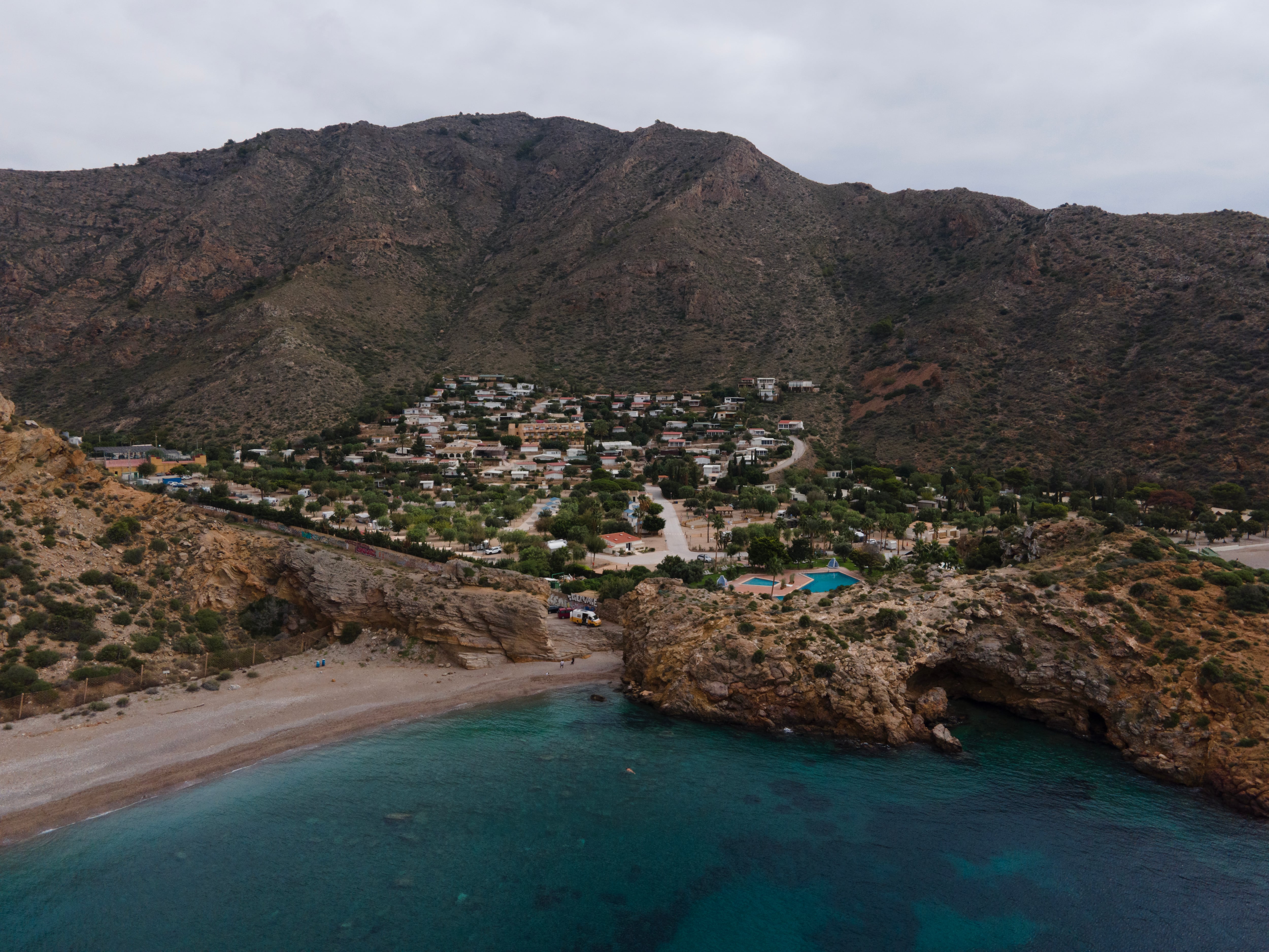 Vista general del camping El Portús. 
