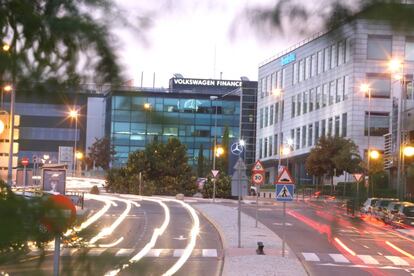 Calle del parque empresarial de Alcobendas.