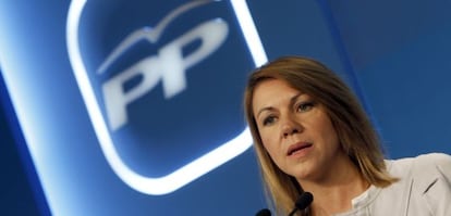 La secretaria general del PP, Dolores de Cospedal.