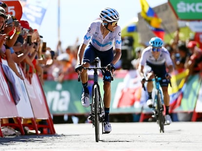 Enric Mas durante la 15ª etapa de la Vuelta a España este domingo.