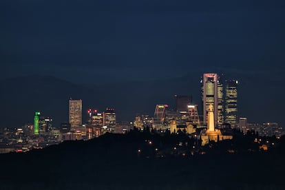 `Skyline´ de Madrid fotografiado desde la localidad de Pinto el pasado 4 de enero