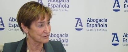 La presidenta del Consejo General de la Abogacía Española, Victoria Ortega.