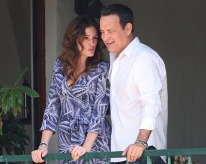 Tom Hanks con Julia Roberts, en California.