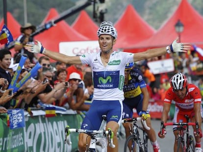 Valverde festeja su triunfo en Andorra.