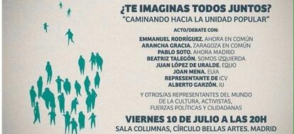 La convocatoria a la reunión de este viernes en Madrid.