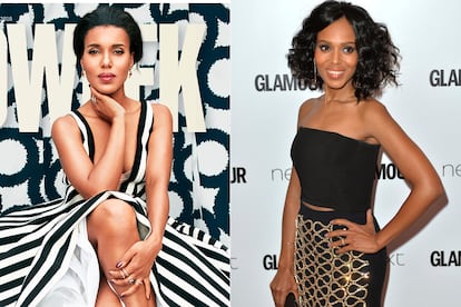 Kerry Washington hizo lo mismo hace unas semanas, cuando denunció también desde su cuetna de Instagram no reconocersrse en esta portada de Adweek. “No soy una extraña al Photoshop. Pasa mucho. En cierto sentido, nos hemos convertido en una sociedad de ajustes fotográficos, ¿a quién no le gusta un filtro? No siempre me obsesiono con ver las alteraciones, pero he tenido la oportunidad en el pasado de hablar de mis imágenes alteradas y creo que es un debate valioso”, dijo.