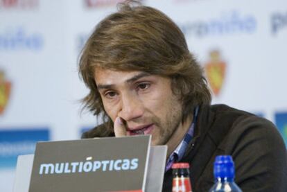 Ponzio, ayer durante su despedida del Zaragoza.