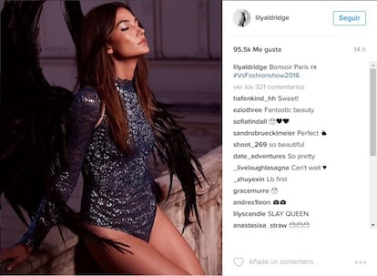 Lily Aldridge da los buenos días desde París con esta imagen.