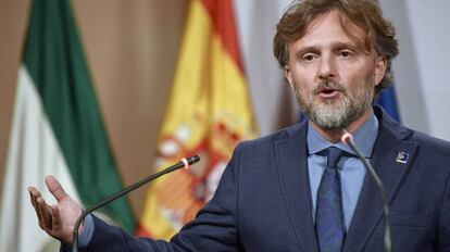 El consejero de Medio Ambiente, José Fiscal, este martes tras el Consejo de Gobierno.