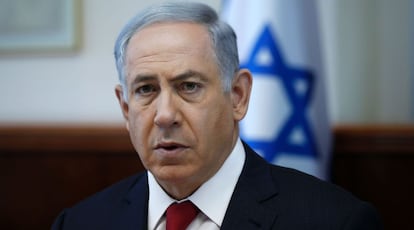 El primer ministro israelí, Benjamín Netanyahu, el domingo.