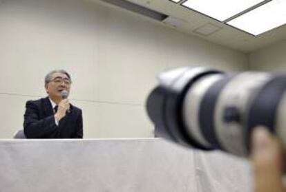 El presidente de TEPCO, Toshio Nishizawa, comparece ante los medios en Tokio, Japn. EFE/Archivo