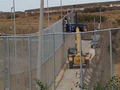 Obras de ampliación de la valla perimetral de la frontera de Melilla