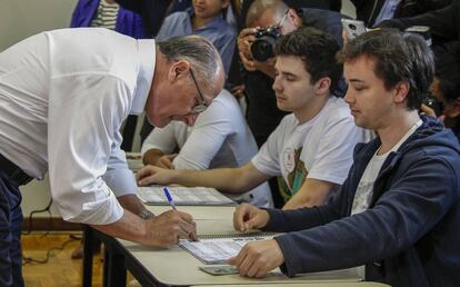 Geraldo Alckmin (PSDB) vota em São Paulo.