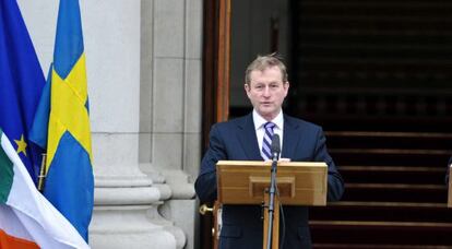 El primer ministro irlandés Enda Kenny, en Dublín