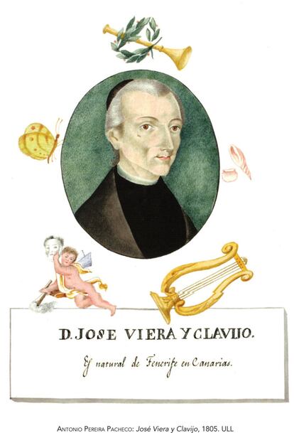 José de Viera y Clavijo, retratado por Antonio Pereira Pacheco en 1805.