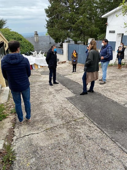 Alberto Reyero, durante su visita a Miraflores de la Sierra.