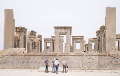 Restos del palacio de Jerjes, en Persépolis (Irán).