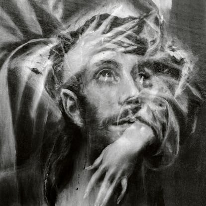 La cámara del fotógrafo incrementa, si cabe, el poder transfigurador del Greco: ‘Cristo abrazado a la cruz’ (hacia 1602). 