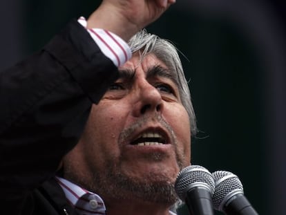 El sindicalista peronista argentino Hugo Moyano el pasado 15 de diciembre en Buenos Aires