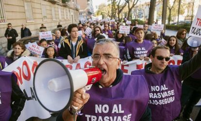 Manifestaci&oacute;n contra el trasvase del Tajo al Segura a finales de 2015. 