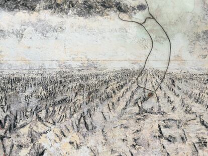 El cuadro <i>El jovial estado de ánimo de las nubes</i> (2011), de Anselm Kiefer.