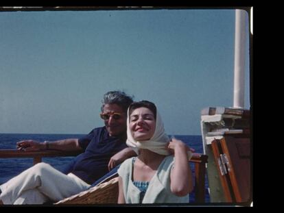 Aristóteles Onassis y María Callas, en el barco del armador griego a inicios de los sesenta.