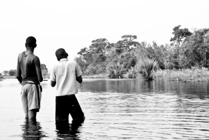 El delta del Okavango es la mayor desembocadura interior de un río en el mundo. El río Maun forma parte del delta y pasa por la ciudad del mismo nombre