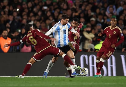 El marcador final: 3-0, con los 3 tantos de Messi.