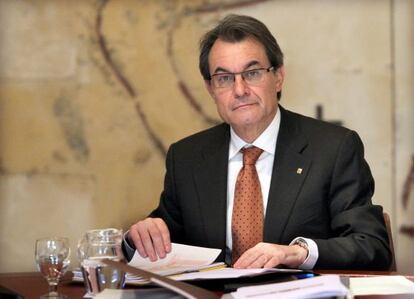El presidente de la Generalitat, Artur Mas, preside hoy la reunión semanal del Gobierno catalán.