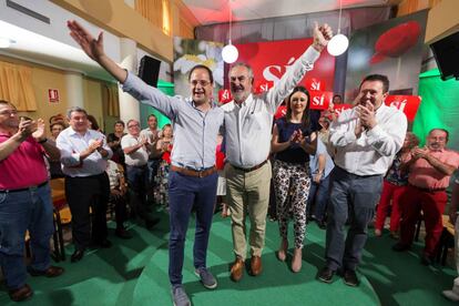 El secretario de organización del PSOE, César Luena este domingo en un acto de Murcia.