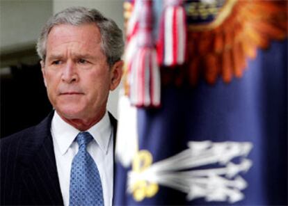 George W. Bush, durante su comparecencia en la Casa Blanca.