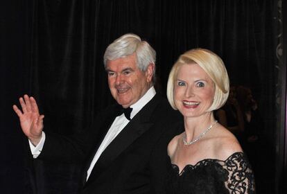 Entre los miembros de la política destacaron el candidato republicano a la Casa Blanca Newt Gingrich y su esposa, Callista.