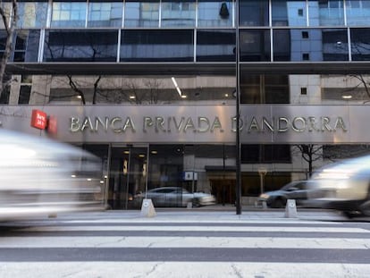 Edificio de la Banca Privada d'Andorra (BPA) en el país pirenaico, en septiembre de 2019.