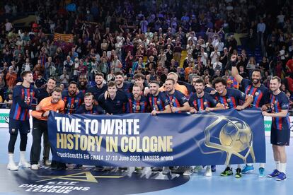 Así festejó el triunfo y el pase a la Final Four de Colonia el equipo azulgrana