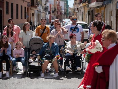 Procesión de la Semana Santa Marinera en Valencia, el 17 de abril de 2022.