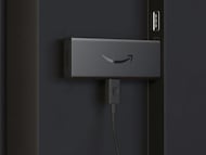 Fire TV de Amazon conectado a un televisor
