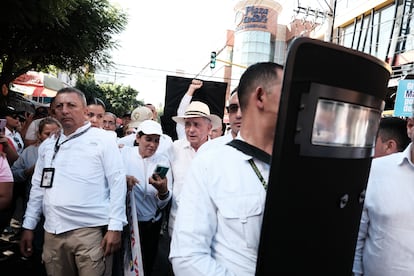 Álvaro Uribe en una concentración, en Cúcuta. 