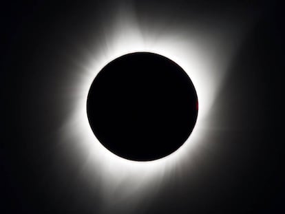 Imagen del eclipse total, hoy en Oregón (EE UU)