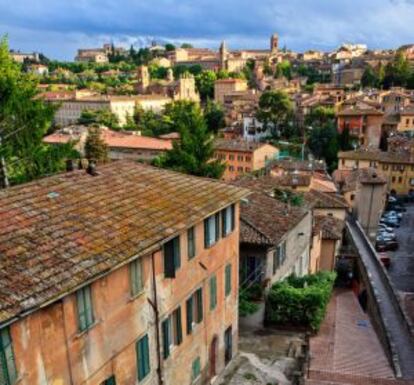 Una calle de Perugia.