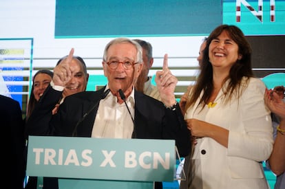 El candidato de Junts a la alcaldía de Barcelona, Xavier Trias, ganador de las elecciones municipales.