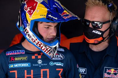 El piloto español Jorge Prado, durante uno de los últimos grandes premios en Lommel.