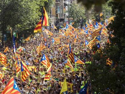 Manifestació de la Diada del 2017.