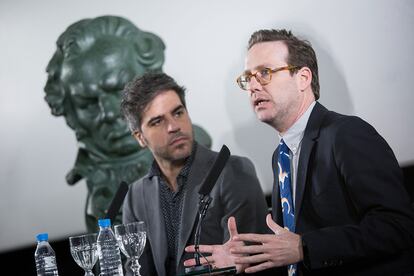Joaquin Reyes y Ernesto Sevilla en rueda de prensa.