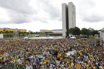 Vista do Congresso Nacional antes da posse. 