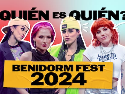 Collage del dúo Marlena, Sofía Coll y Angy Fernández, participantes del Benidorm Fest 2024.