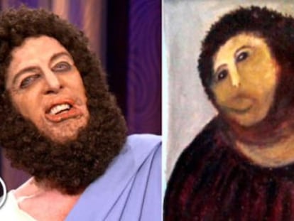 Un actor caracterizado como 'eccehomo'